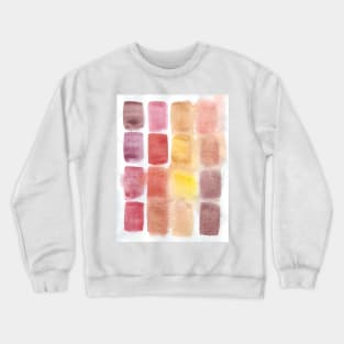 Warm Blush Tones Rectangles - Abstract Watercolor Painting Crewneck Sweatshirt